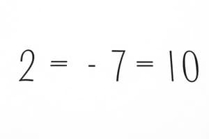 Mathématiques : Ensembles entiers et opérations