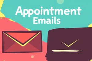 Business English: Appointment Emails