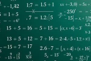 Mathematics and Science Concepts Quiz