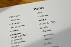 Pedir Present Tense Conjugation