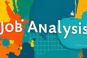 Job Analysis - Task, KSA & Person