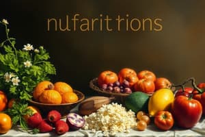 Besoins Nutritifs de l'Homme