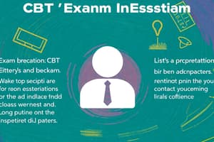 CBT 2025 Exam Instructions