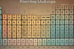 Diagonal Relationships of Elements in The Periodic Table