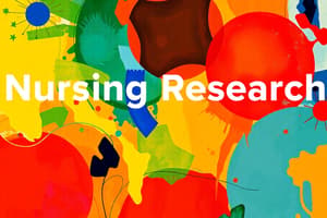 Nursing Research and Methods