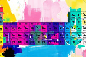 Periodic Table Basics Quiz