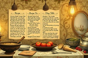 Cooking Recipe Formats Quiz