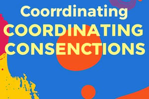 Coordinating Conjunctions Quiz