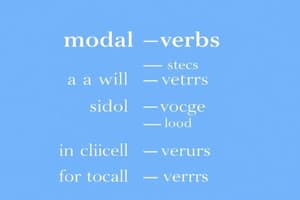 Modal Verbs in Past Tense