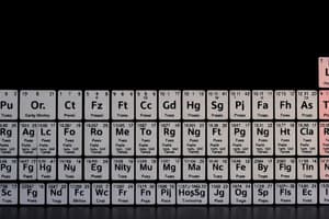 Chemistry: The Periodic Table and Elements