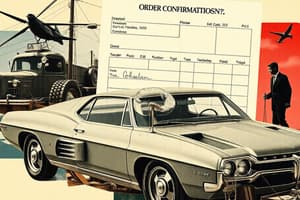 Vehicle Order Confirmation Guidelines