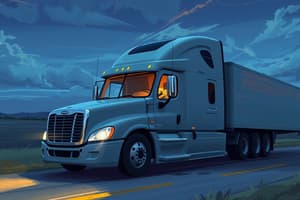 FMCSA Regulations on Duty Time Quiz