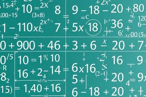 Mathematics Fundamental Concepts Quiz