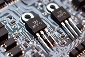 Introduction to MOSFETs (EST 160)