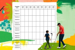 Junior Golf Academy Progress Tracking