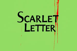 Scarlet Letter Chapters 12-16 Vocabulary Quiz