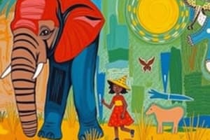 Bildbeschreibung: Elefant und Kinder