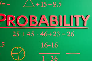 Math Test 4: Probability Quiz