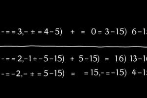 Algebra Fundamentals and Operations with Integers