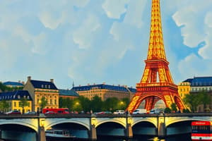 Paris Landmarks and Activities Quiz