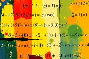 Mathematical Equations and Operations