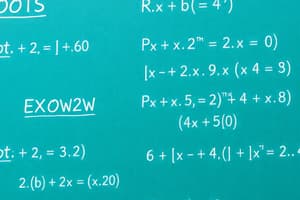 Algebra Chapter 8 - Roots and Radicals