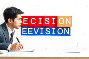 Decision Making Flashcards Chapter 5