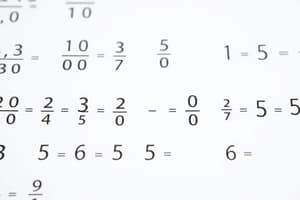 Fractions and Decimals Quiz - Math Class 7