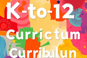 K to 12 Curriculum Support Module