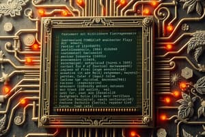 Computer Architecture and Assembly Language Quiz