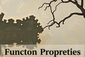 Functions and Their Properties