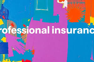 Professional Liability Insurance Quiz