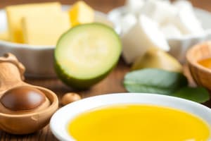 Plant Oils and Types of Fats