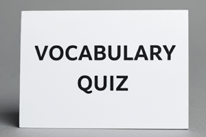 Vocabulary Quiz: Blatant, Deficit, Gloomy