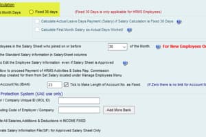 Salary Calculation Setup