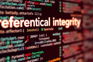 Quiz on Referential Integrity Operations