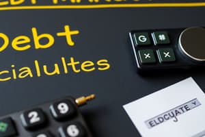 Finance and Debt Management Concepts