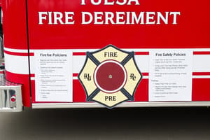 Tulsa Fire Department Policies Quiz