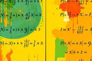 Algebra 2 - Quadratic Equations Flashcards