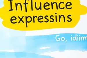 Impact and Influence Expressions Quiz