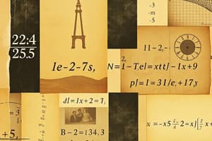 Algebra Basics and Equation Solving