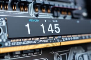 3.2 – Memory: Memory Technologies