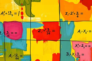 Algebra Fundamentals and Operations Quiz