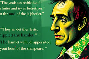 Hamlet Important Quotes Flashcards