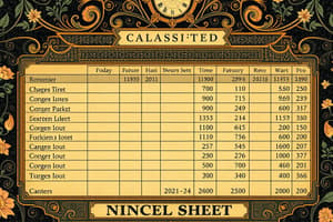 Classified Balance Sheet Preparation