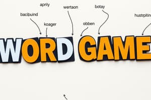 Terminologies in Word Game