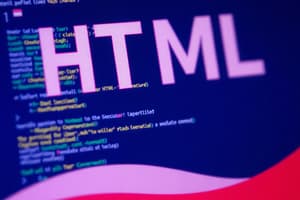 Introduction to HTML