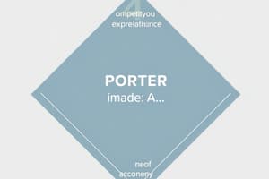 Porter Diamond Model Quiz