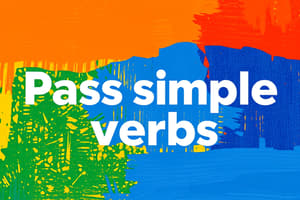 Past Simple Irregular Verbs Quiz