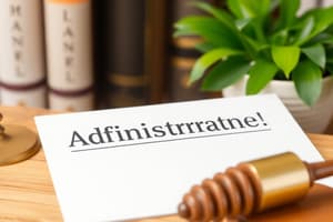 Introduction to Administrative Law